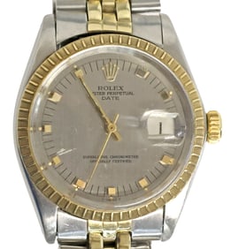 ESTATE ROLEX OYSTER PERPETUAL DATE WATCH ON JUBILEE BRACELET