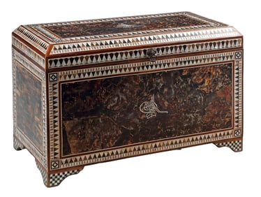 MOORISH STYLE INLAID STORAGE TRUNK / CHEST