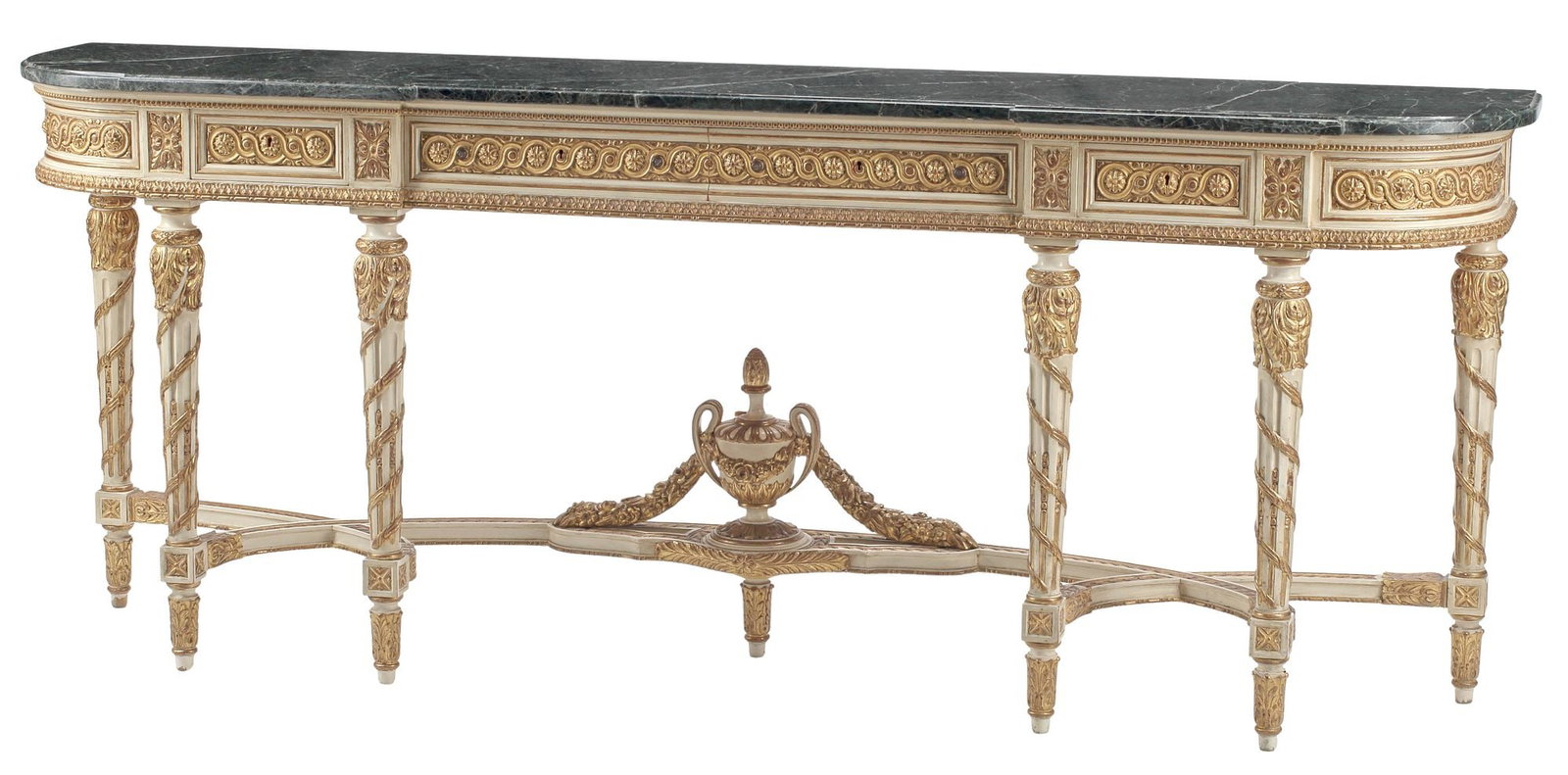 NEOCLASSICAL STYLE MARBLE-TOP PARCEL-GILT CONSOLE TABLE (1 of 6)