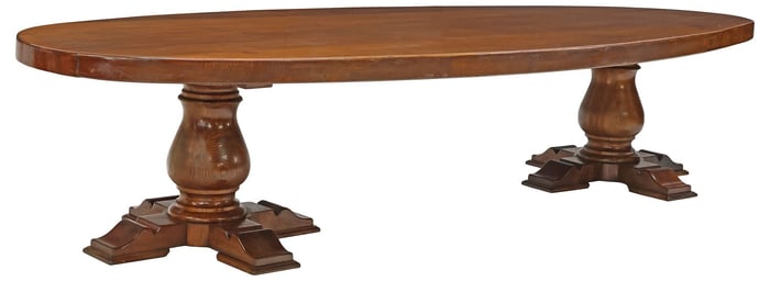 MONUMENTAL FRENCH PROVINCIAL REFECTORY DINING TABLE, 148"L