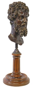MANNER OF THEODORE ALEXANDER BRONZE SCULPTURE, BUST OF A MAN