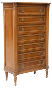 FRENCH LOUIS XVI STYLE MAHOGANY SEMAINIER CHEST