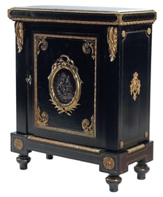 FRENCH NAPOLEON III MARBLE-TOP ORMOLU-MOUNTED CABINET