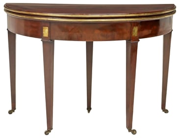 FRENCH DIRECTOIRE STYLE FLAME MAHOGANY FLIP-TOP GAMES TABLE