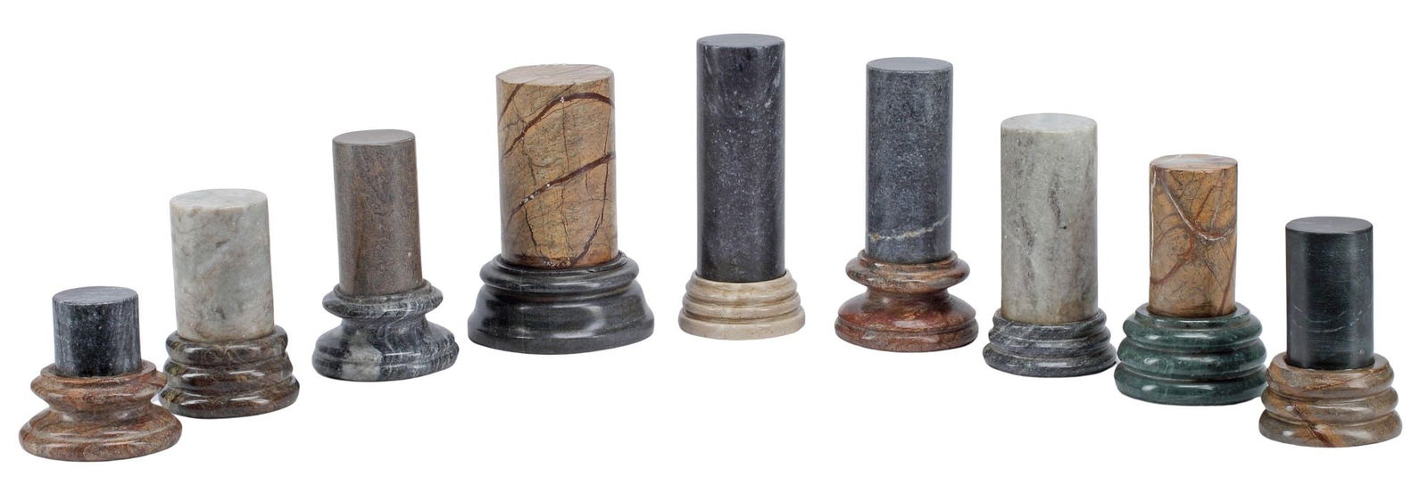 (9) GRAND TOUR STYLE MINIATURE MARBLE & GRANITE COLUMNS (1 of 7)