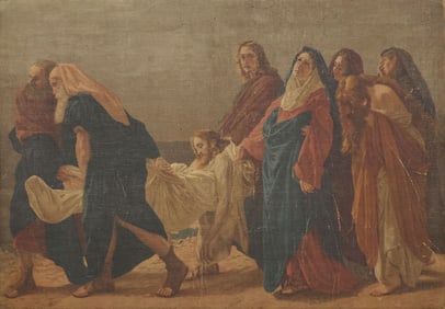 AFTER 'THE TRANSPORT OF CHRIST TO THE SEPULCHER' OLEOGRAPH TAPESTRY