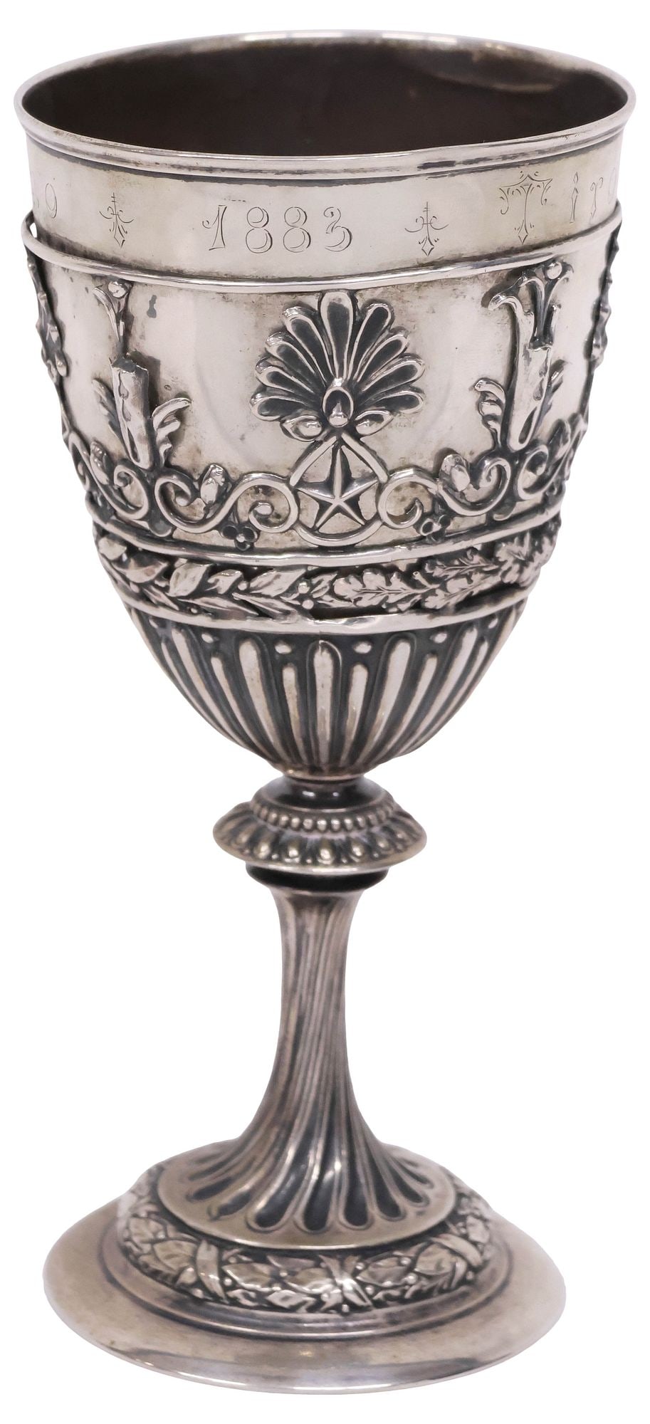 SWISS SILVER 1883 LUGANO SHOOTING FESTIVAL COMMEMORATIVE TROPHY CUP (1 of 8)