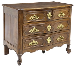 FRENCH LOUIS XV STYLE  THREE-DRAWER COMMODE