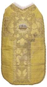 FINE CONTINENTAL METALLIC-EMBROIDERED 'AGNUS DEI' VESTMENT