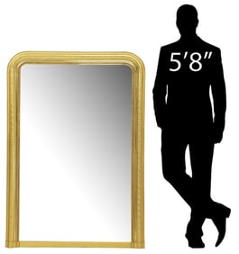 FRENCH LOUIS PHILIPPE GILTWOOD 'GREEK KEY' MIRROR, 54.5" X 38.5"