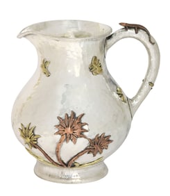 AMERICAN JAPANESQUE STERLING & MIXED-METAL WATER PITCHER