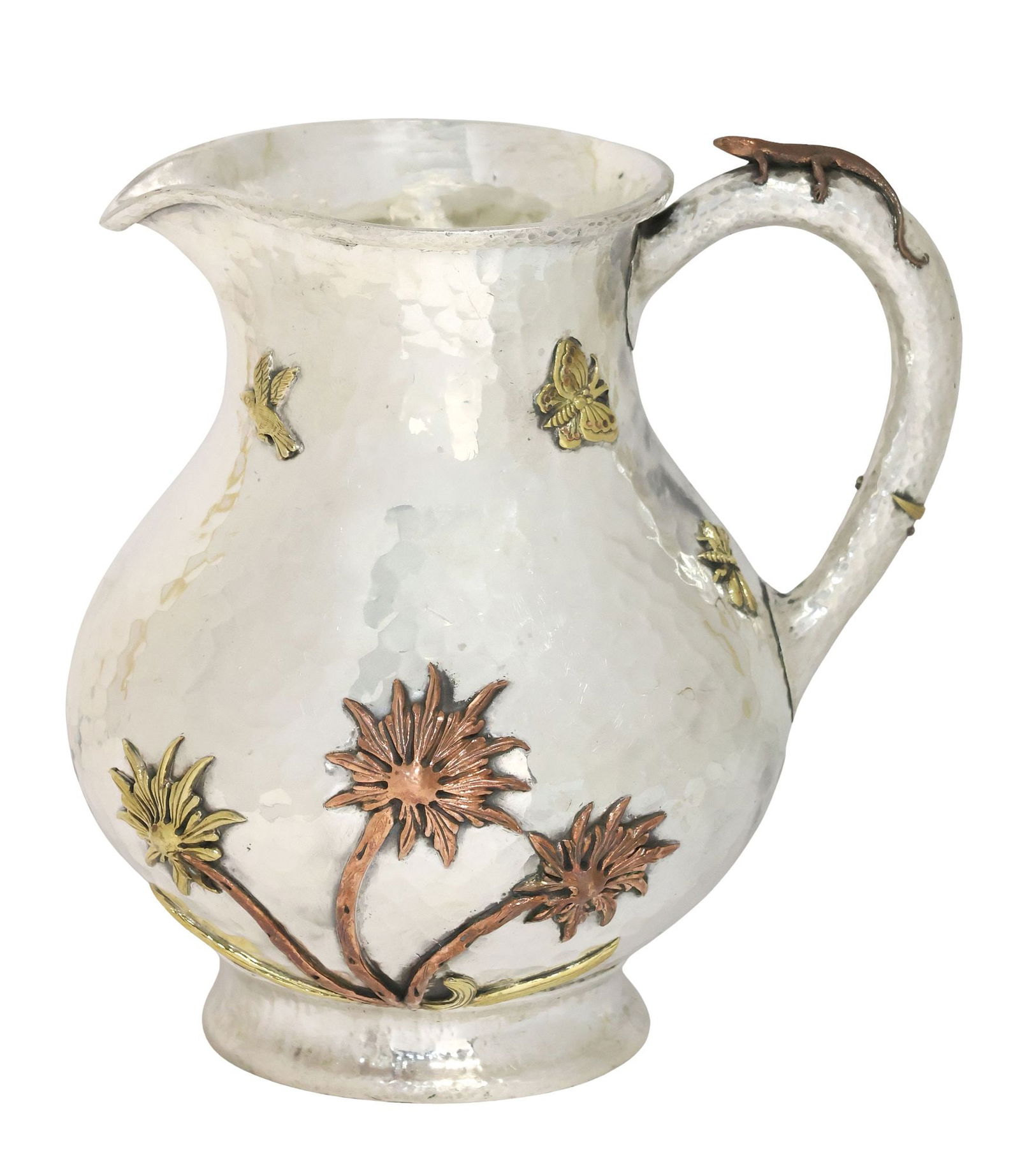 AMERICAN JAPANESQUE STERLING & MIXED-METAL WATER PITCHER (1 of 10)