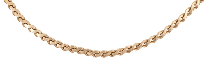 ESTATE ITALIAN 14KT YELLOW GOLD SERPENTINE CHAIN NECKLACE