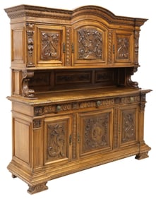 ITALIAN RENAISSANCE REVIVAL CARVED WALNUT SIDEBOARD