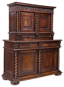 ITALIAN RENAISSANCE STYLE CARVED WALNUT SIDEBOARD, LATE 18TH C.