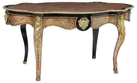 FRENCH NAPOLEON III PERIOD BOULLE-STYLE WRITING DESK