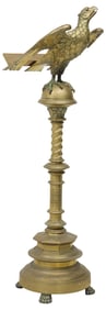 LARGE VICTORIAN BRASS EAGLE LECTERN W/ 1896 INSCRIPTION