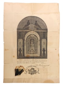 RELIGIOUS EX VELO (OF THE VEIL) RELIC WITH HOUSE OF LORETO COA