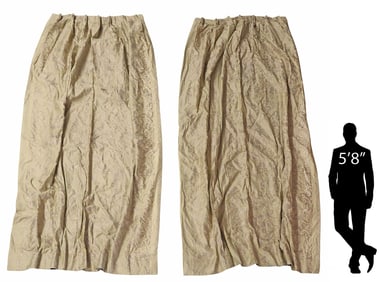 (PR) CUSTOM FORTUNY (ATTRIB.) 'CARNAVALET' CURTAINS, 120"L X 40"W