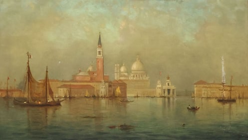 CHRISTOPHER P. CRANCH (1813-1892) VENETIAN LANDSCAPE PAINTING