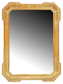 ITALIAN INCISED FOLIATE GILTWOOD WALL MIRROR