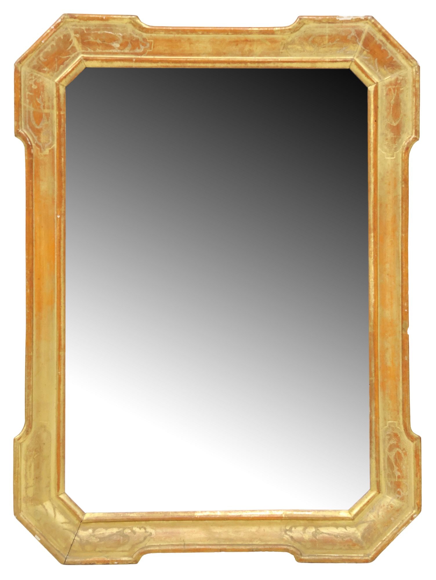 ITALIAN INCISED FOLIATE GILTWOOD WALL MIRROR (1 of 3)