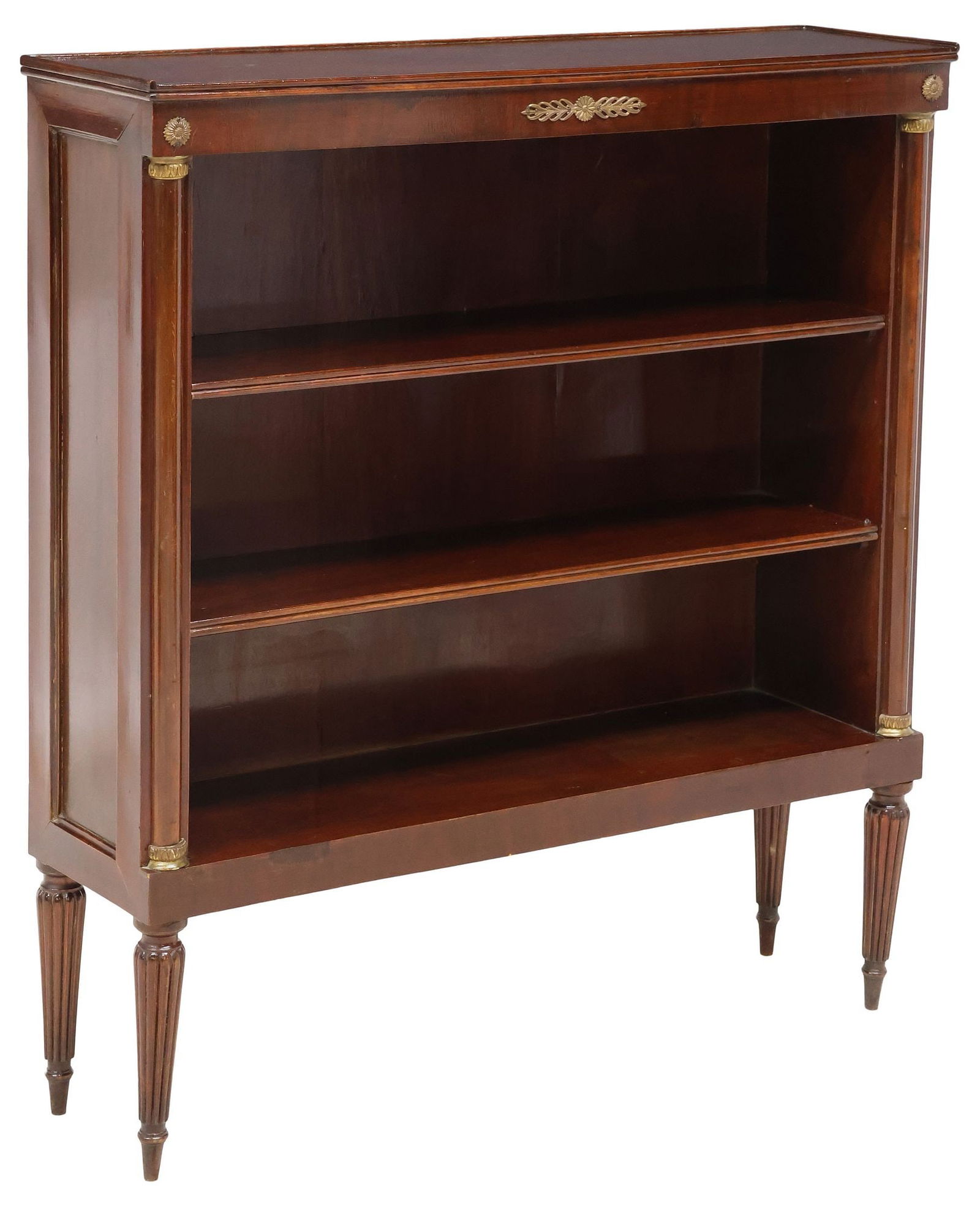 FRENCH LOUIS XVI STYLE GILT METAL MOUNTED MAHOGANY BOOKCASE (1 of 4)