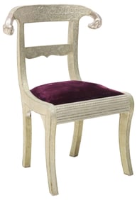 ANGLO-INDIAN SILVERED METAL-CLAD ARMCHAIR