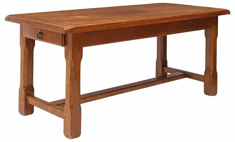 GOINEAU MEUBLES D'ART WALNUT FARMHOUSE TABLE, 70.5"L
