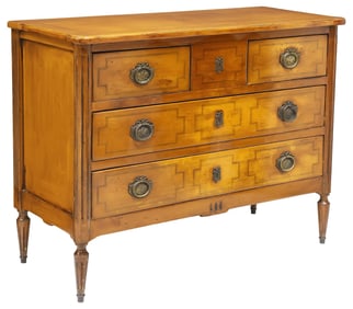 FRENCH LOUIS XVI STYLE WALNUT COMMODE