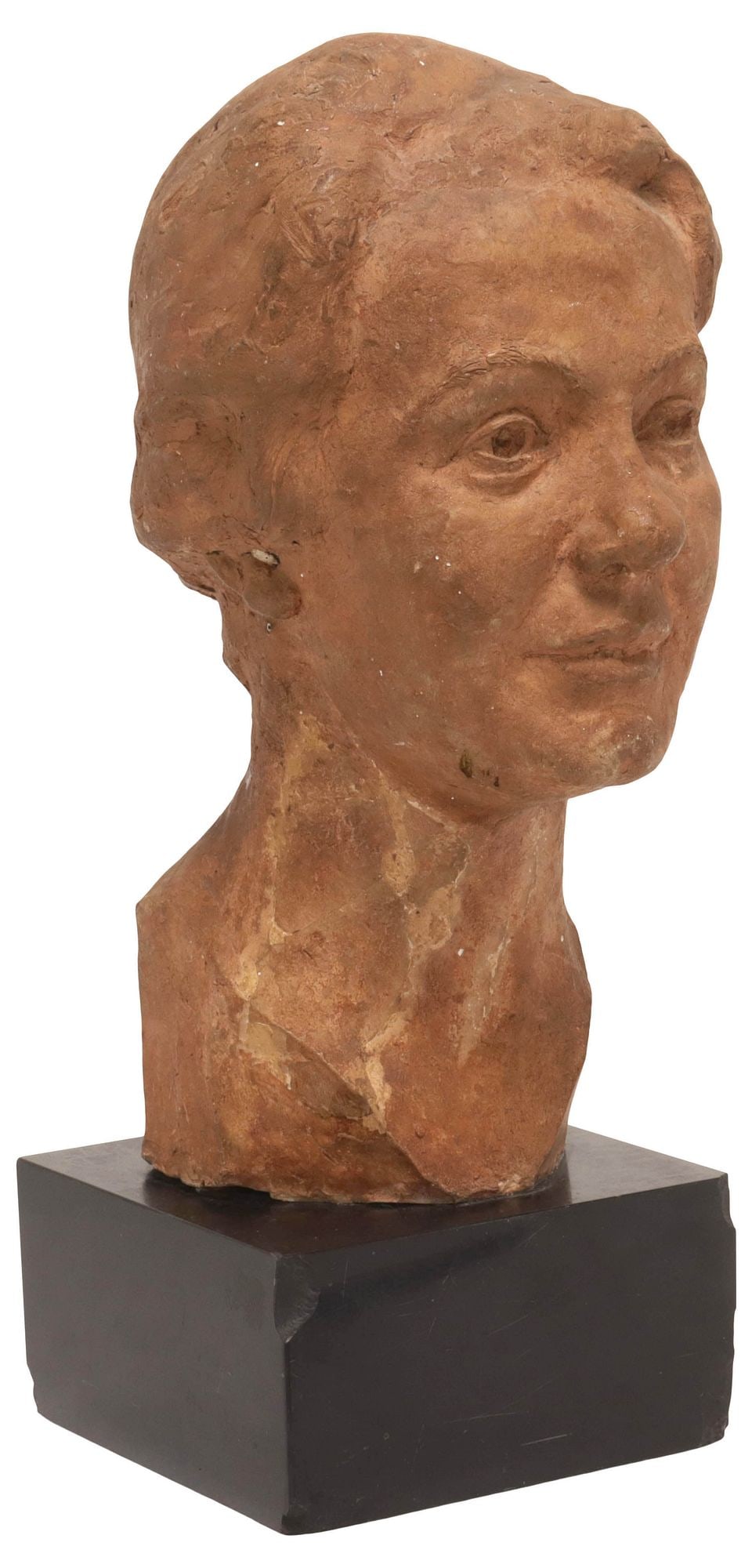 LOUIS-ARMAND BARDERY (1879-1952) FRENCH TERRACOTTA BUST OF A LADY, 17"H (1 of 5)