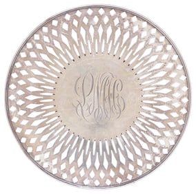 AMERICAN UNGER BROTHERS RETICULATED STERLING SILVER TRAY