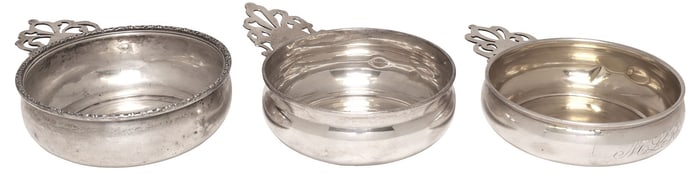 (3) AMERICAN STERLING SILVER PORRINGERS, LUNT AND REED & BARTON