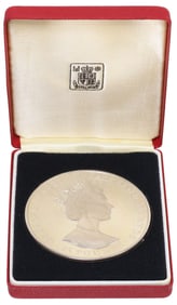 ROYAL MINT FALKLAND ISLANDS ANNIVERSARY COMMEMORATIVE STERLING SILVER COIN