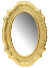ITALIAN SHIELD-FORM GILTWOOD WALL MIRROR