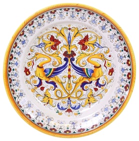ITALIAN MARI C. DERUTA PAINTED MAJOLICA CHARGER