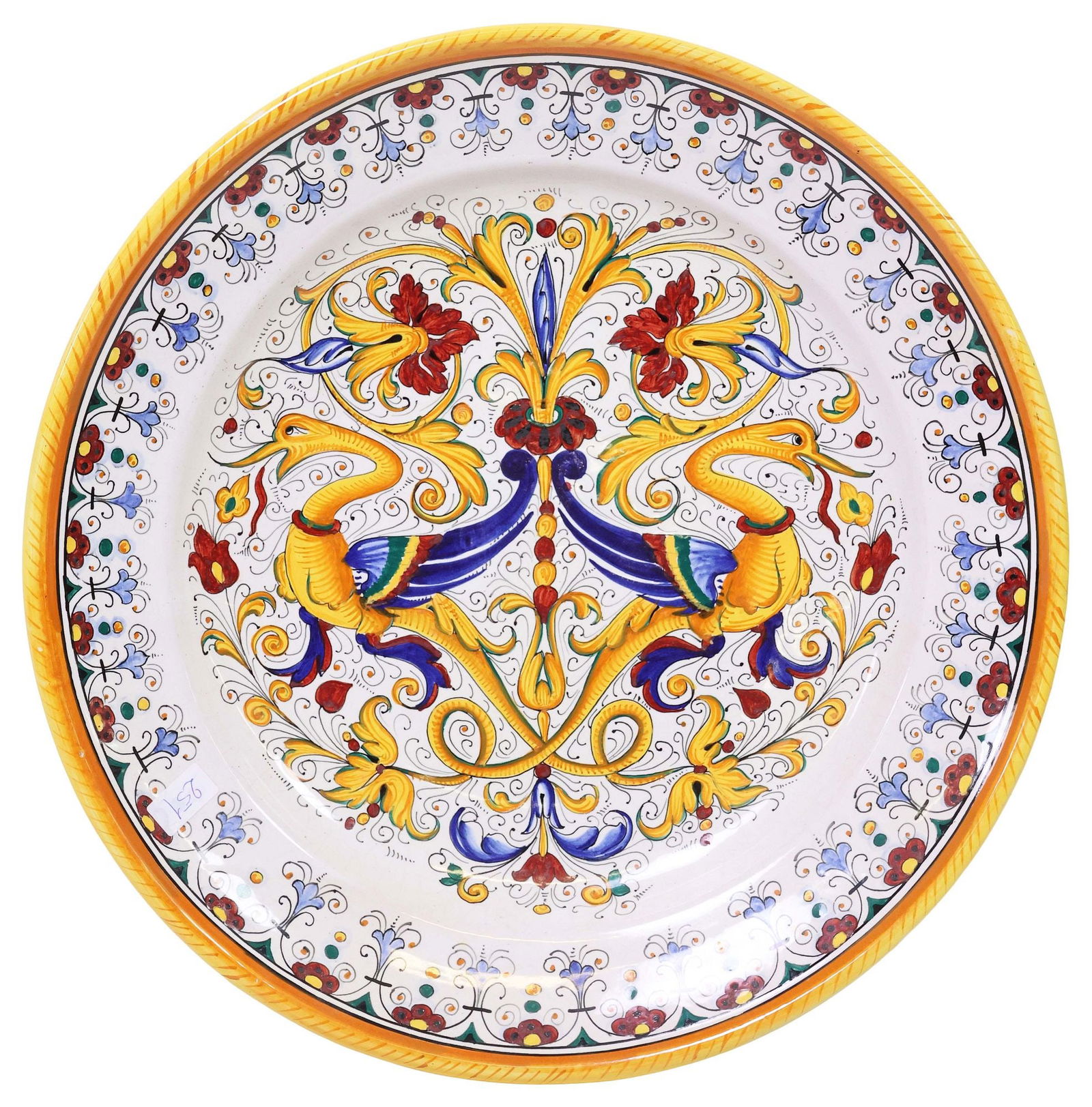 ITALIAN MARI C. DERUTA PAINTED MAJOLICA CHARGER (1 of 3)