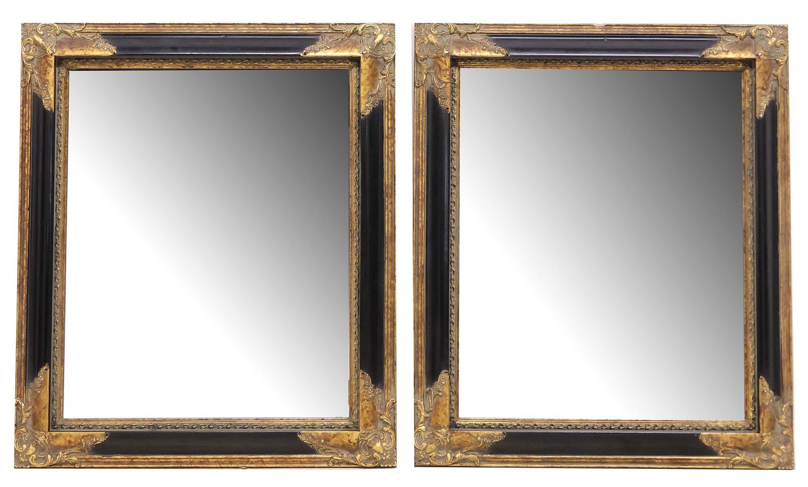 (2) NAPOLEON III STYLE PARCEL GILT PICTURE FRAME MIRRORS (1 of 3)