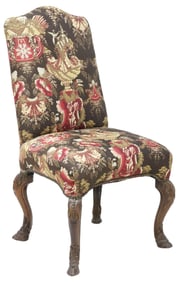 FRENCH LOUIS XV STYLE CHINOISERIE UPHOLSTERED SIDE CHAIR