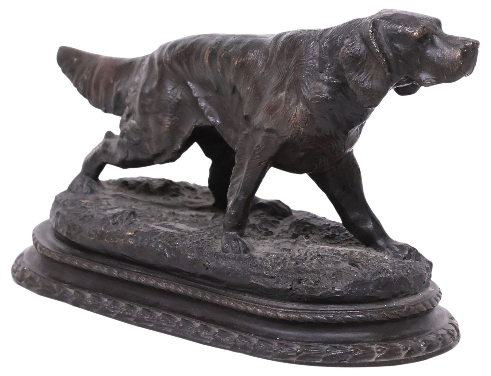 AFTER P.J. MENE (D.1879) BRONZE DOG SCULPTURE, IRISH SETTER (1 of 6)