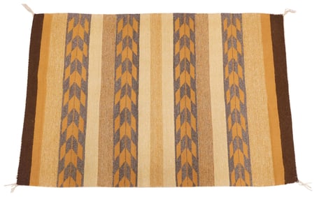 NATIVE AMERICAN CRYSTAL REVIVAL NAVAJO WOOL RUG, 4'8.5" X 3'2"