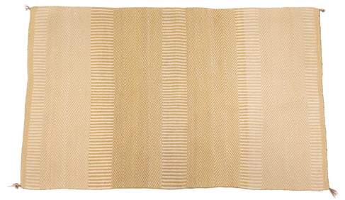 NATIVE AMERICAN NAVAJO DOUBLE TWILL WOOL SADDLE BLANKET, 4'6" X 2'10"