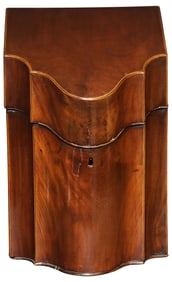 ENGLISH GEORGIAN PERIOD STAR INLAID KNIFE / CUTLERY BOX