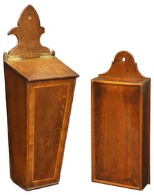 (2) ENGLISH GEORGIAN CANDLE BOX BOXES