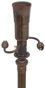 CONTINENTAL PATINATED METAL 3-LIGHT FLUTED FLOOR LAMP