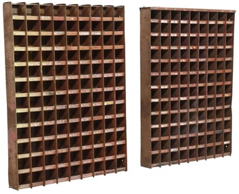 (2) INDUSTRIAL METAL STORAGE PIGEONHOLES, 36" X 48"