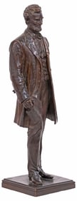 GEORGE E. BISSELL ( 1839-1920) ABRAHAM LINCOLN THE EMANCIPATOR BRONZE, 16"H