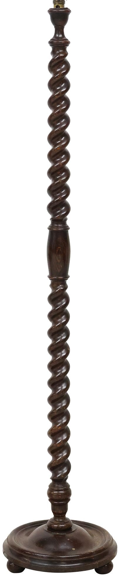 ENGLISH OAK BARLEY TWIST 1-LIGHT FLOOR LAMP (1 of 4)