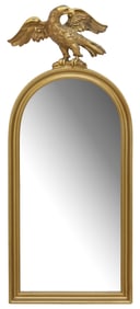 REGENCY STYLE GILT ARCHED EAGLE MIRROR