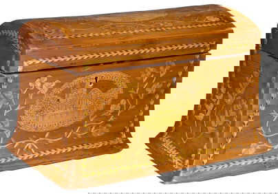 IRISH KILLARNEY MARQUETRY LETTER BOX